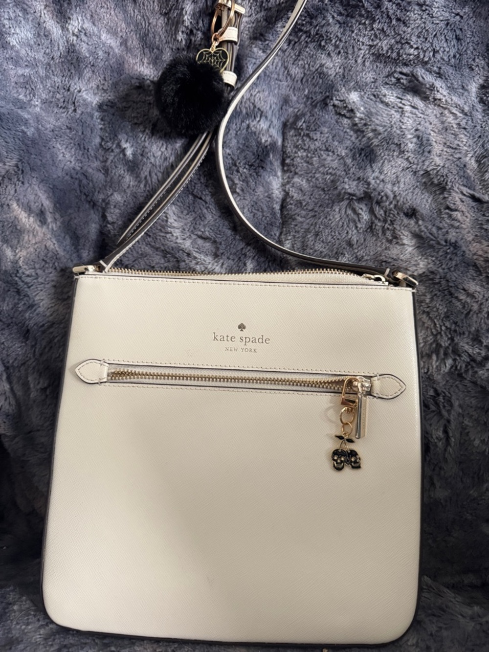 kate spade Cream Leather Crossbody “Sadie” Bag